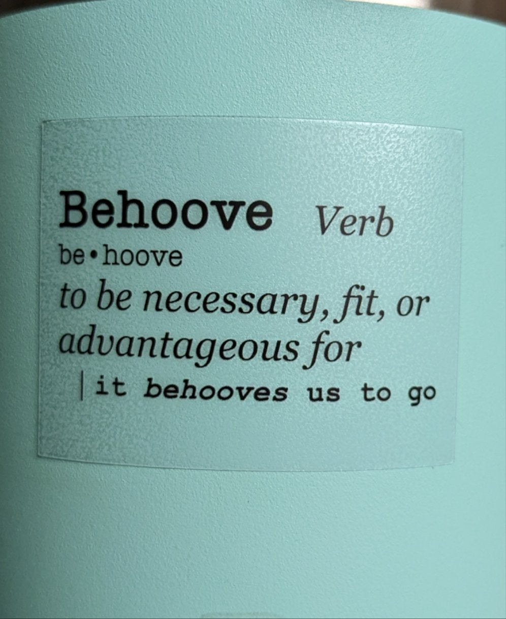 Behooved Definition Sticker