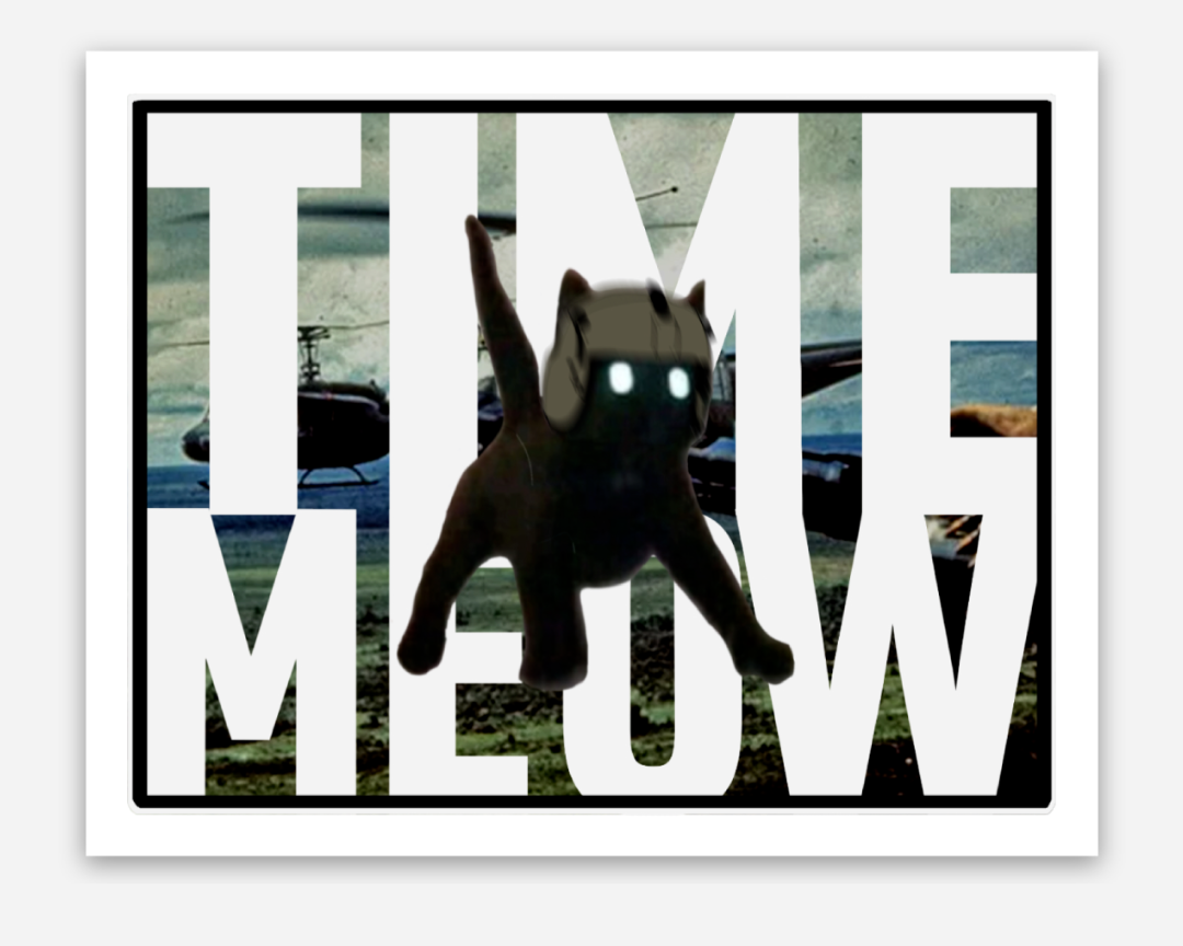 Time Meow Sticker