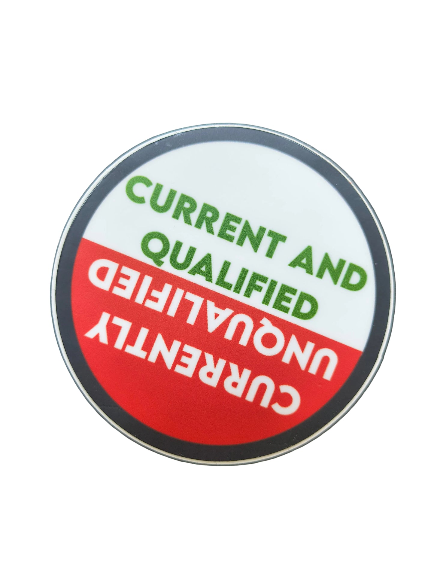 Currently Unqualified Sticker