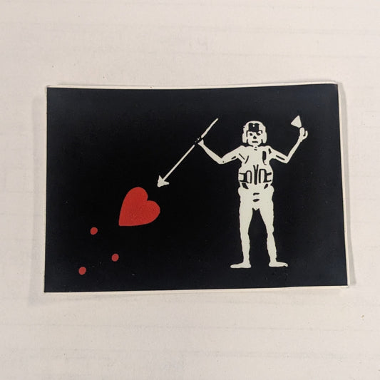 Black Beard Flag Sticker