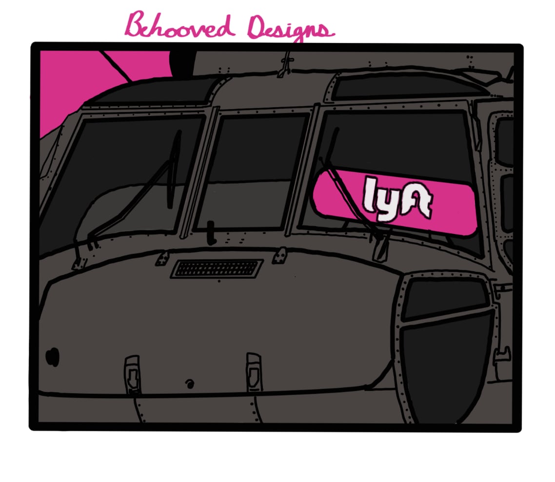 UH60 "Lyft" sticker