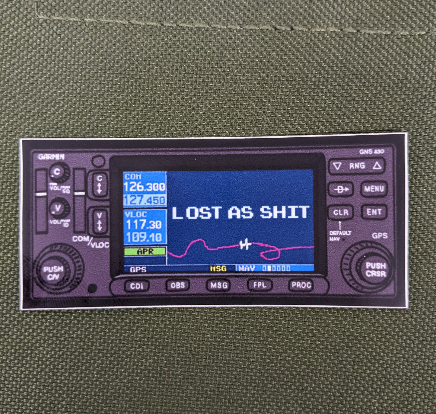 Distraught Garmin (Patch/Sticker)