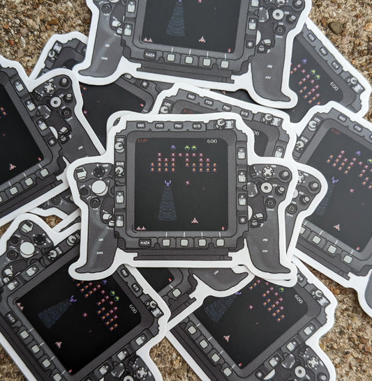 TADS space invader sticker