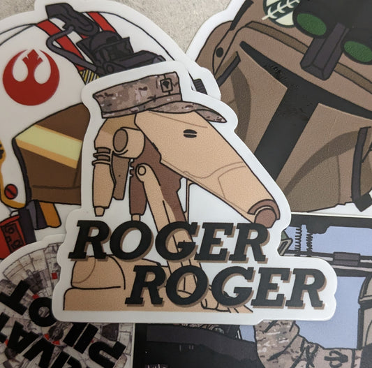 Roger Roger Sticker